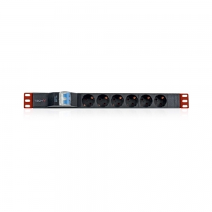 Listwa Zasilająca Rack 19 1u 250v/16a 6x Schuko 3m